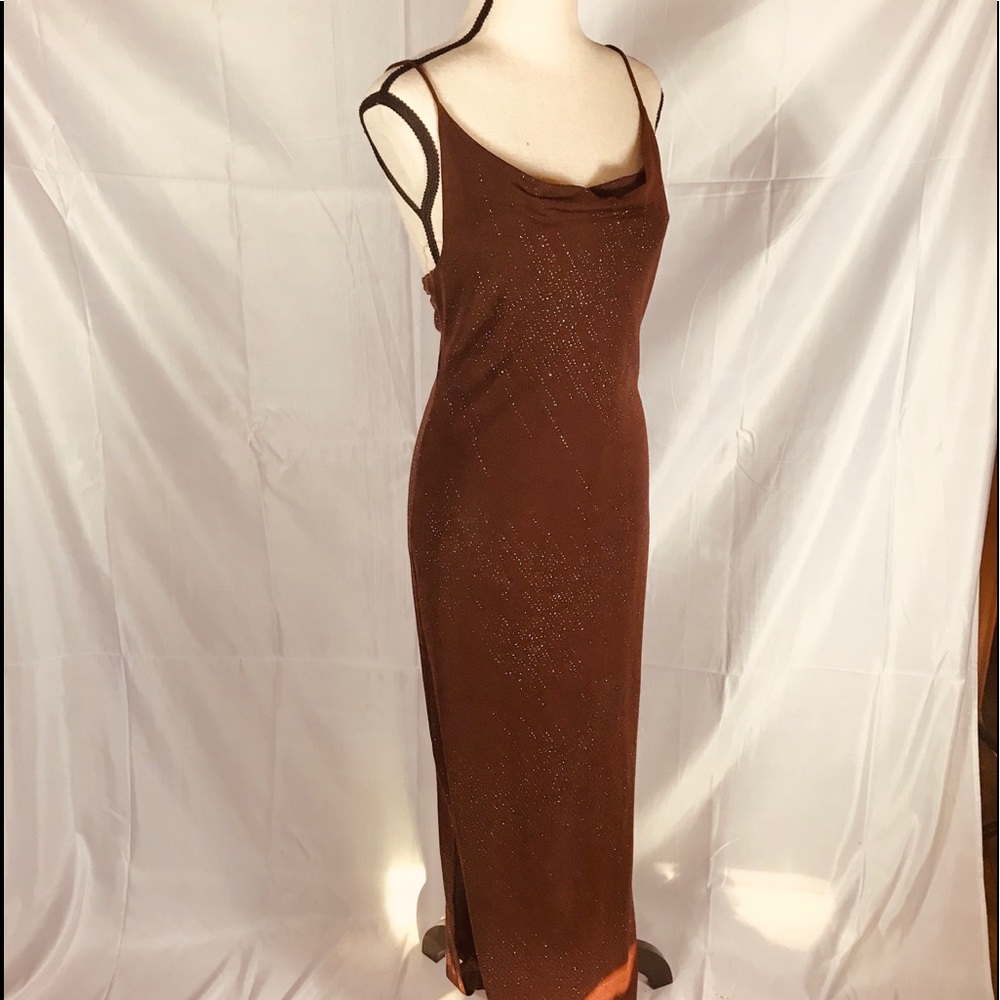 Warm Brown Glitter Gown